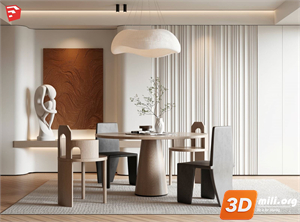 Dining Table Set Skp Files